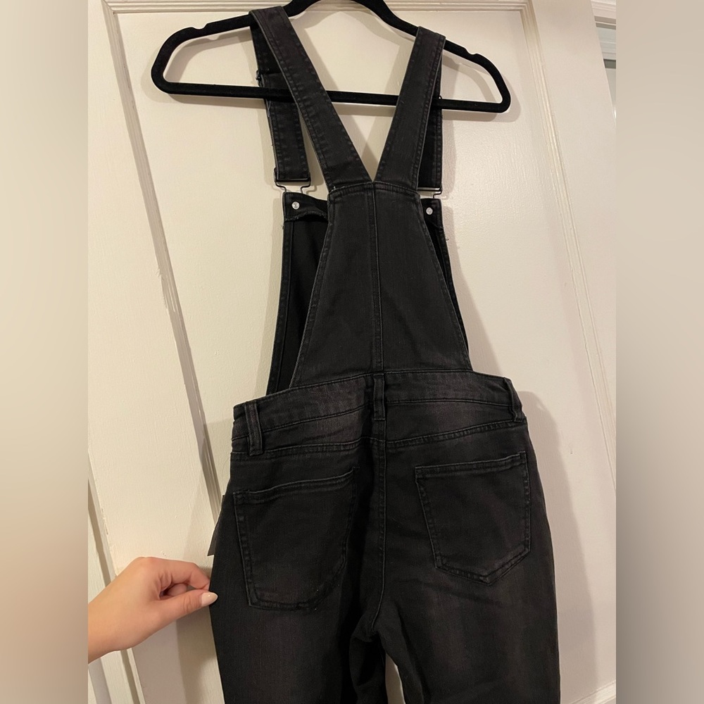 Black Jean Full Length Overalls